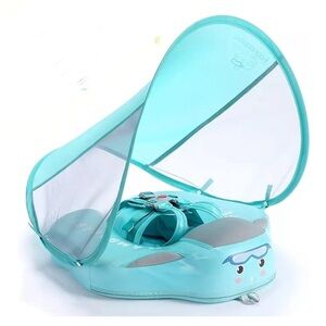 Mombobaby Baby Pool Float with Canopy - turquoise